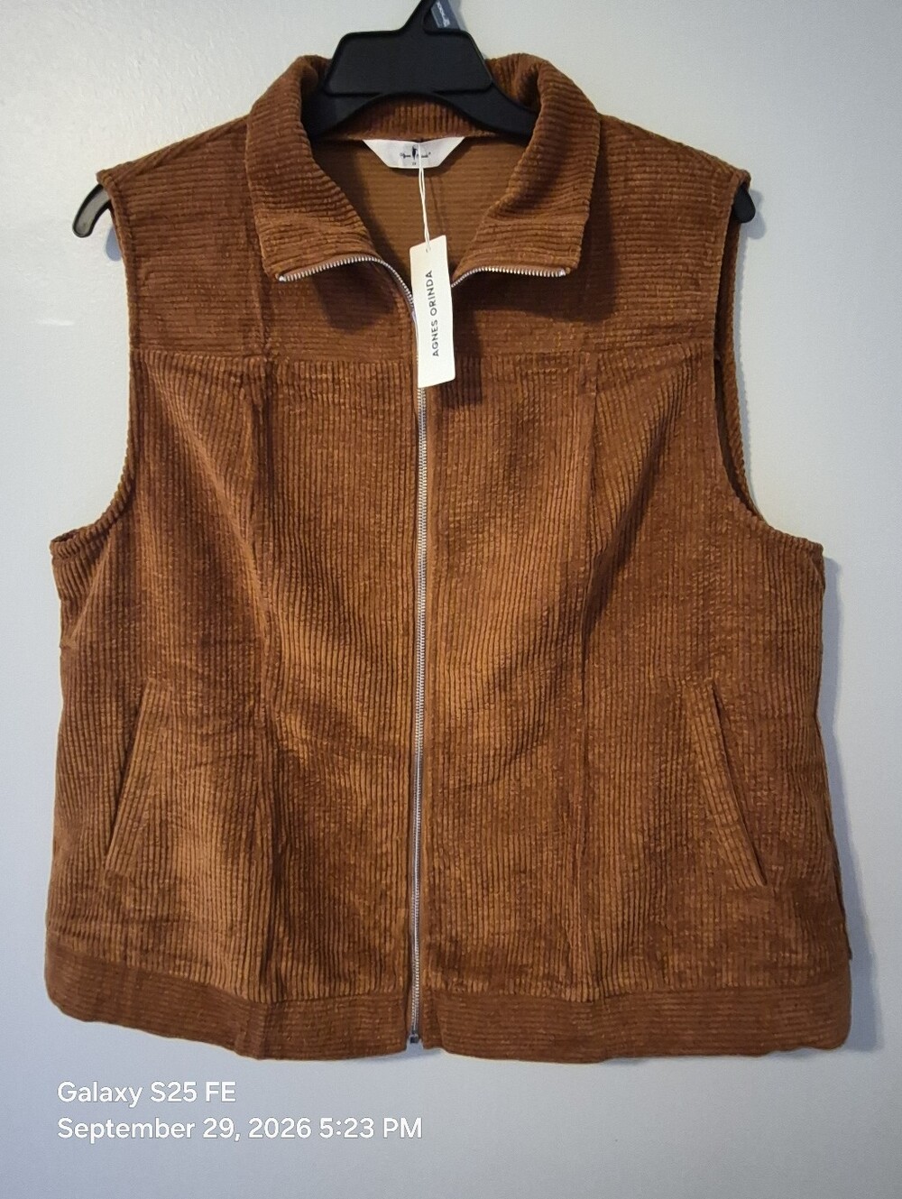 Women's 2X Agnes Orinda Corduroy Vest